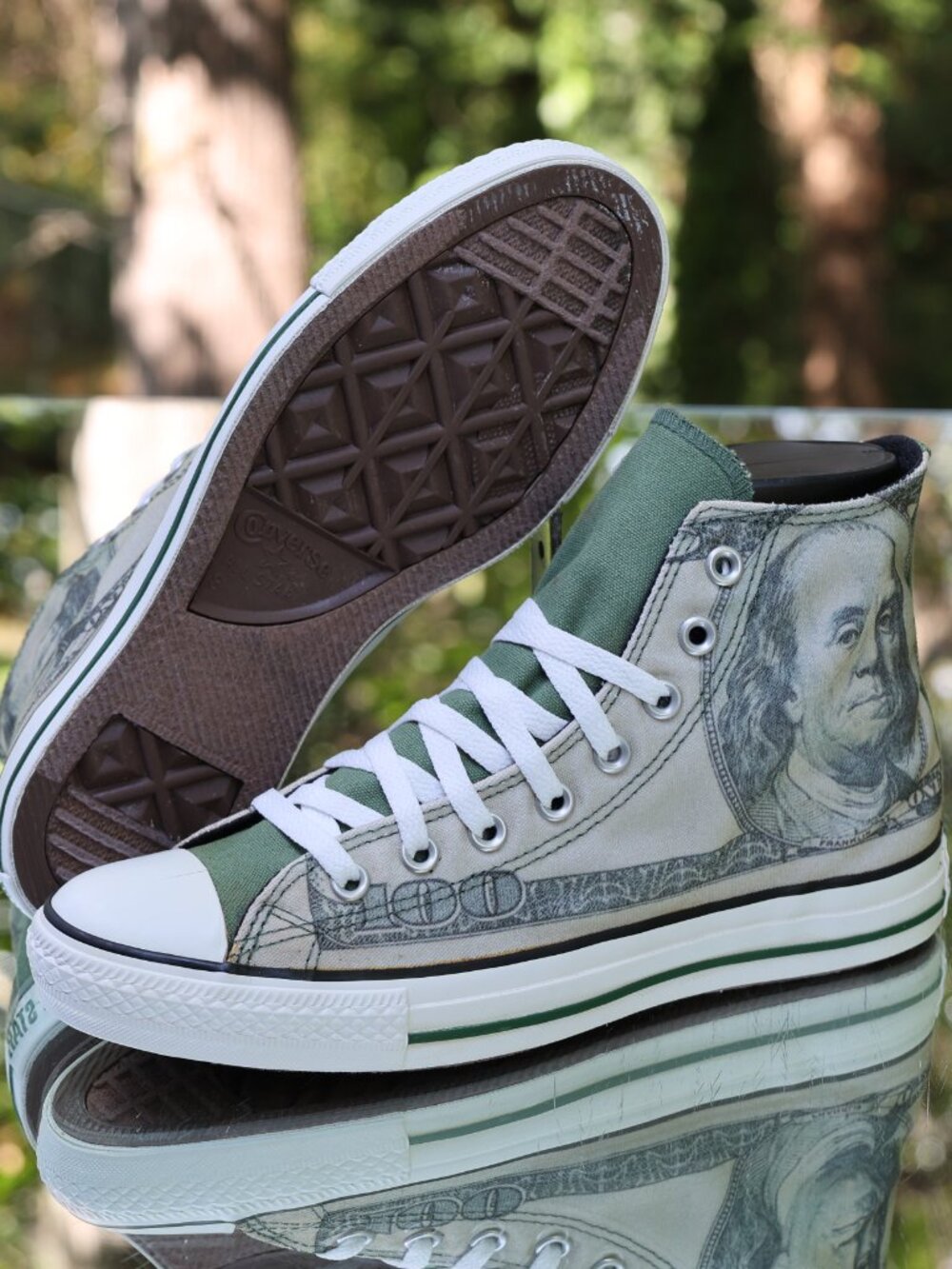 Converse Chuck Taylor All Star Hi Dollar Money Print 2010 - Picture 6 of 16